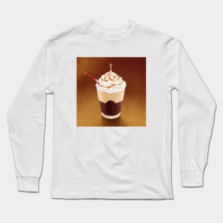 Coffee Straw Food Vintage Retro Long Sleeve T-Shirt